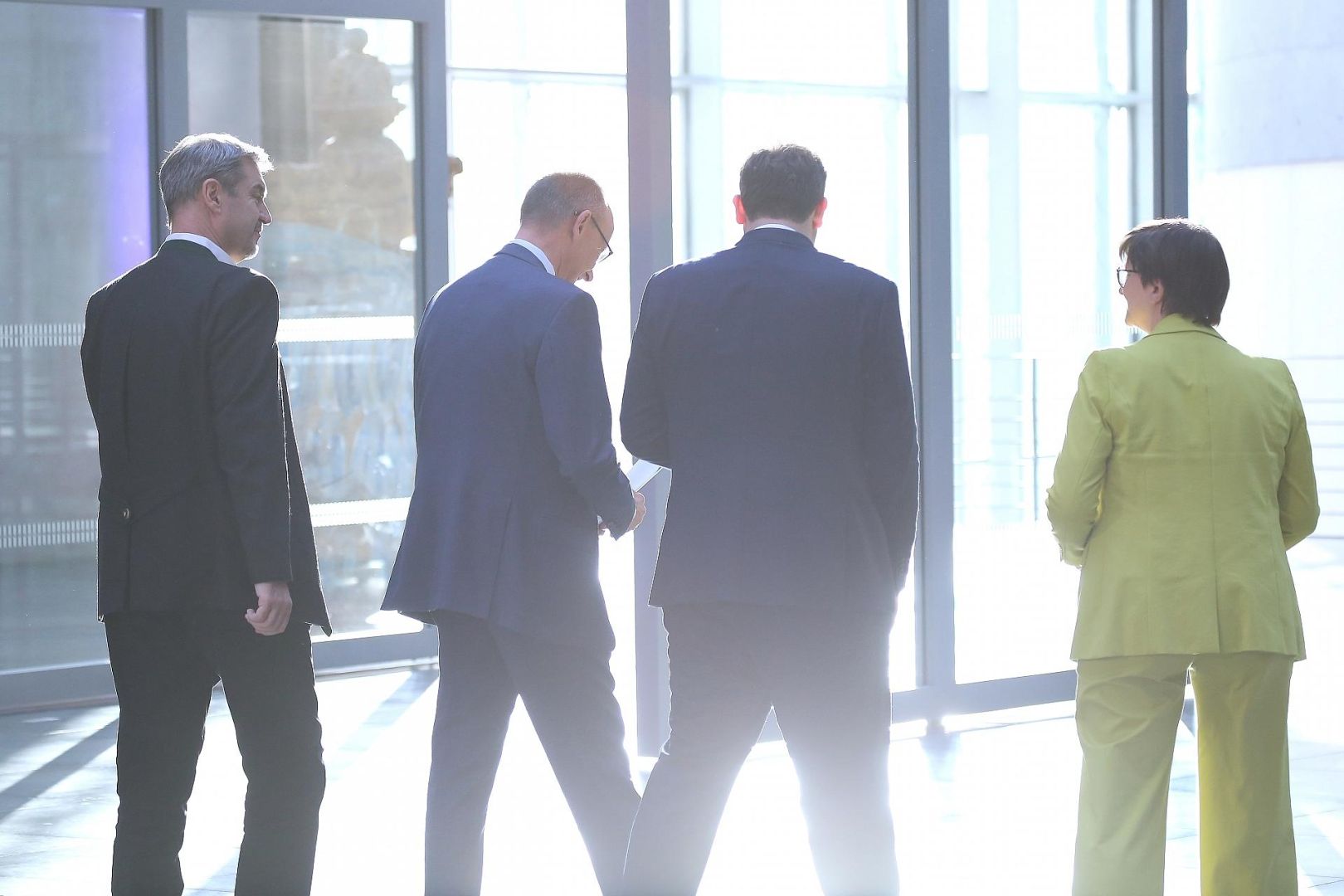 Markus Söder, Friedrich Merz, Lars Klingbeil, Saskia Esken (Archiv)