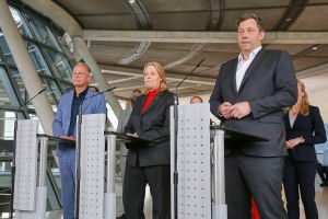 Matthias Miersch, Bärbel Bas, Lars Klingbeil am 05.05.2026