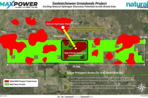 MAX Power erweitert das Potenzial für die Entdeckung von Natürlichem Wasserstoff, 325 Km südwestlich der ersten Bohrung beim Genesis Trend