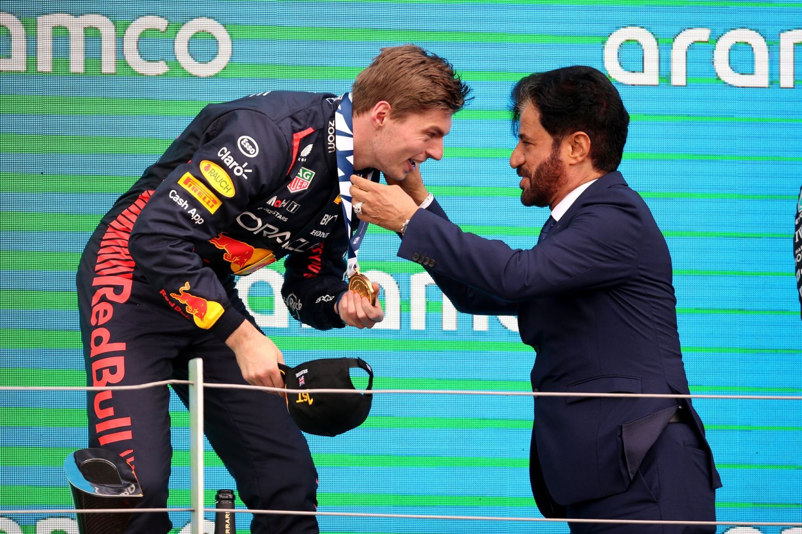 Max Verstappen und Fia-Chef Mohammed Ben Sulayem