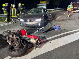 Motorradunfall auf der Bundesstraße 13