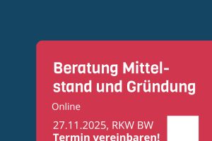 Nächste ONLINE - RKW-Gründungsberatung am Donnerstag, 27. November 2025 online