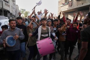 Nahostkonflikt - Demonstration im Gazastreifen