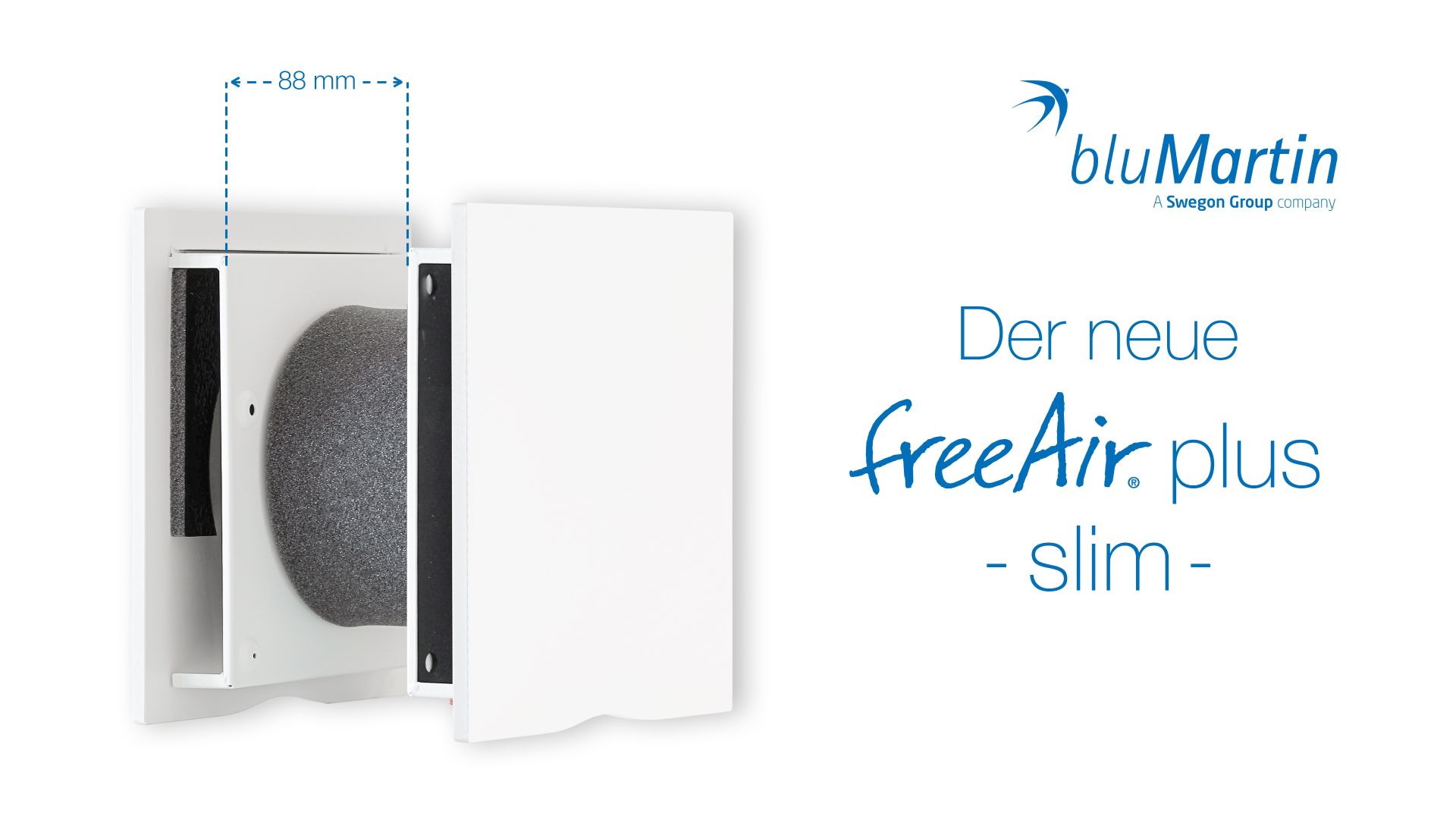 Neu: freeAir plus slim – Lüftungslösung für schlanke Wandstärken