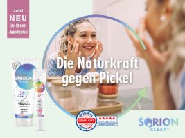 Neu in der Apotheke:  SORION CLEAR® - die Naturkraft gegen Pickel