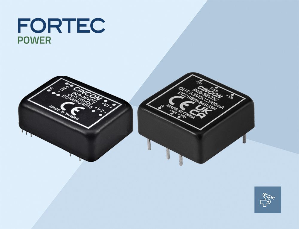 Neue Generation DC/DC Wandler für kleine Leistungen von Cincon: Die EC7AW- und EC2SBW-H Serie für bis zu 10 W