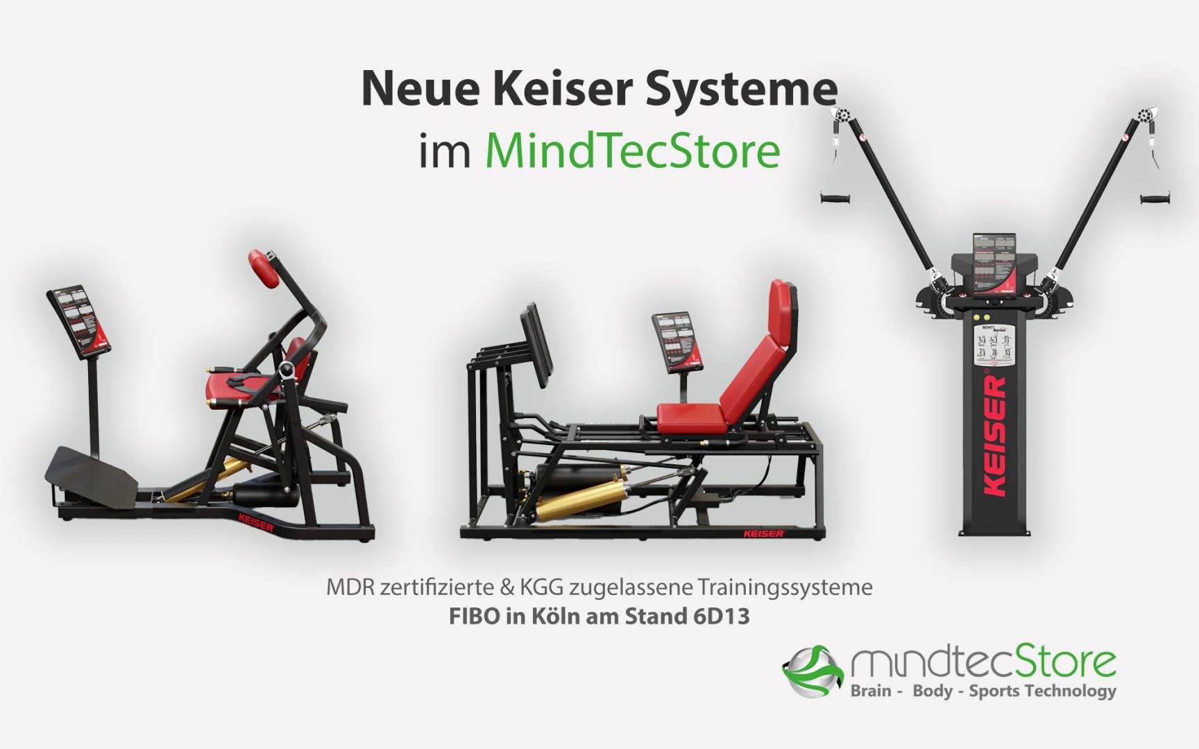 Neue Keiser-Systeme im MindTecStore – und live erlebbar auf der FIBO