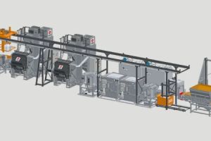 Neue WMV-Strahlanlage mit Wechseltrommel