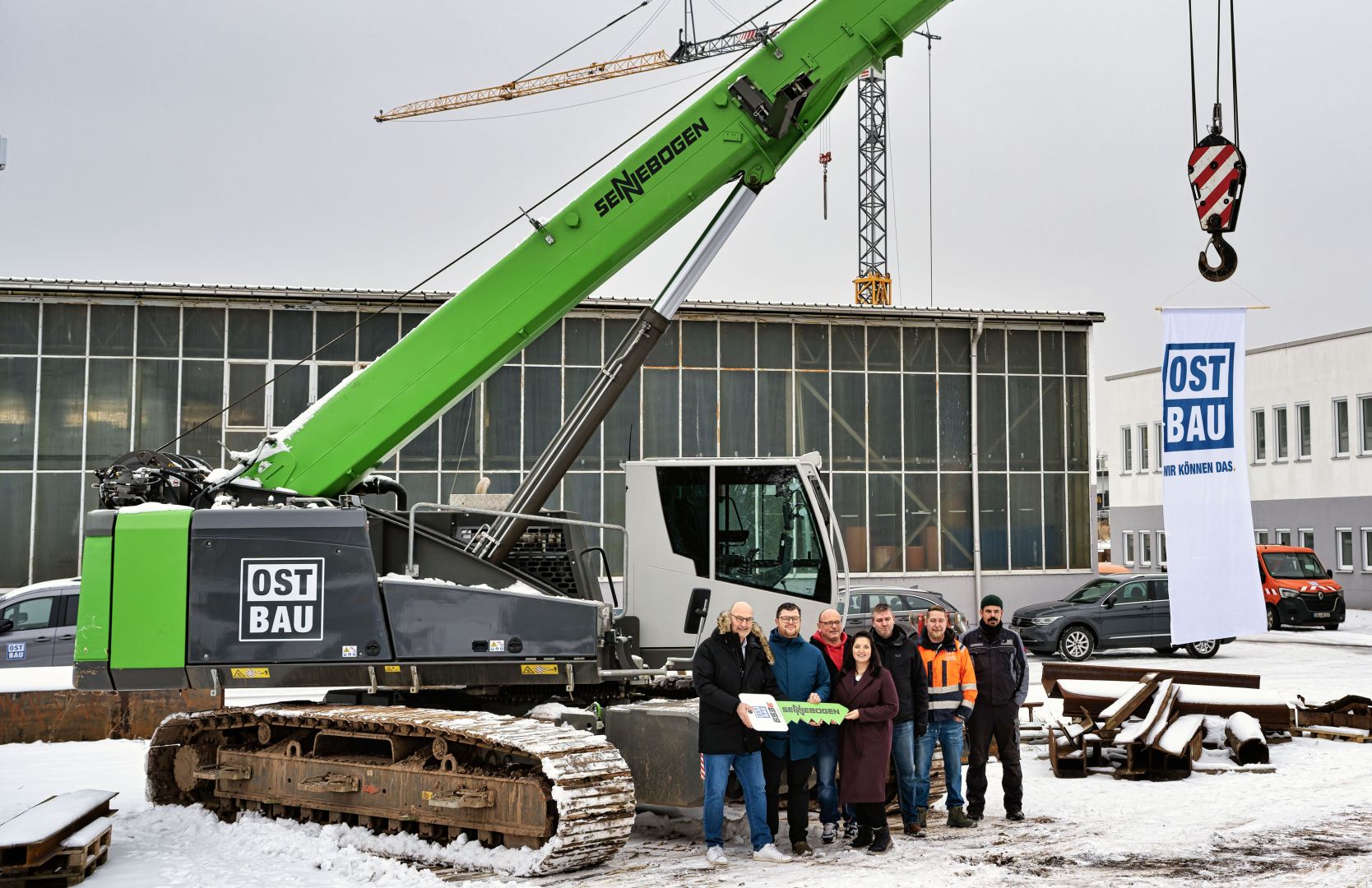 Neuzugang im Maschinenpark: Raupenkran Sennebogen 653 sorgt für Effizienz und Präzision im Spezialtiefbau