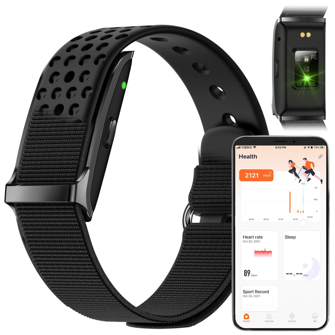newgen medicals Smartes Fitnesstracker-Armband mit App, 150 mAh, bis 20 Tage, IP68