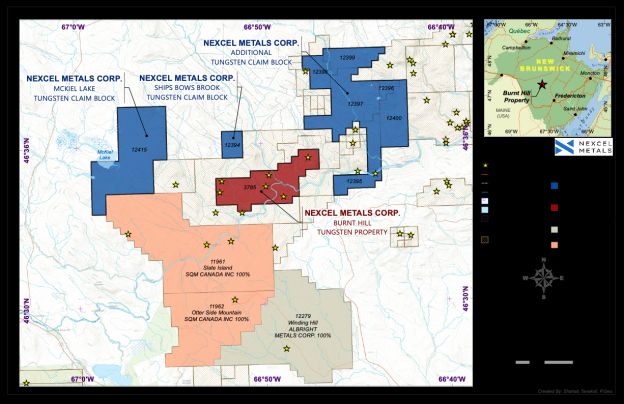 Nexcel Metals Corp. gibt Unternehmensupdate und hebt darin den stärker werdenden Wolframmarkt, die abgeschlossene Flugvermessung und die erweiterte Landposition bei Burnt Hill hervor
