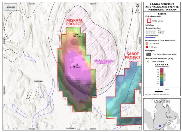North American Niobium erweitert seine Niob- und Seltenerdmetall-Liegenschaften in Québec