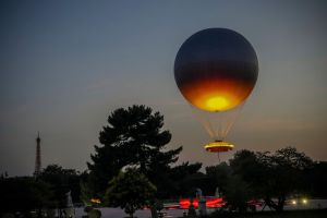 Olympischer Ballon in Paris steigt wieder auf