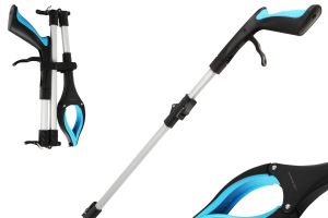 PEARL Faltbare Magnetgreifzange aus Aluminium, 92 cm, Senioren-Greifhilfe