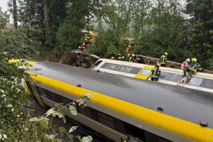 Personenzug entgleist in Oberschwaben