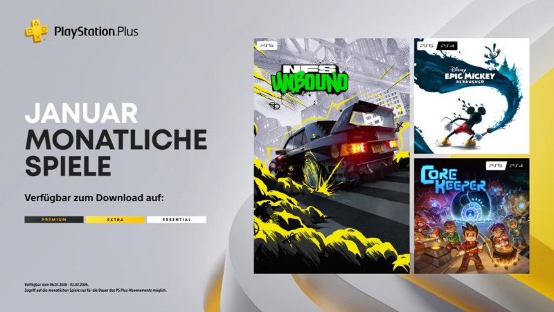 PlayStation Plus im Januar: Sony präsentiert die Games des Monats
