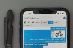 Poi3D: Sichere 3D-CAD-Kollaboration und Dokumentenmanagement mit integriertem Business-Messenger