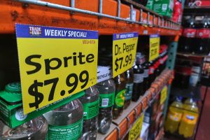 Preise für Sprite und Dr. Pepper Cola in einem US-Supermarkt (Archiv)