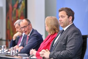 Pressekonferenz nach Koalitionsausschuss am 13.04.2026