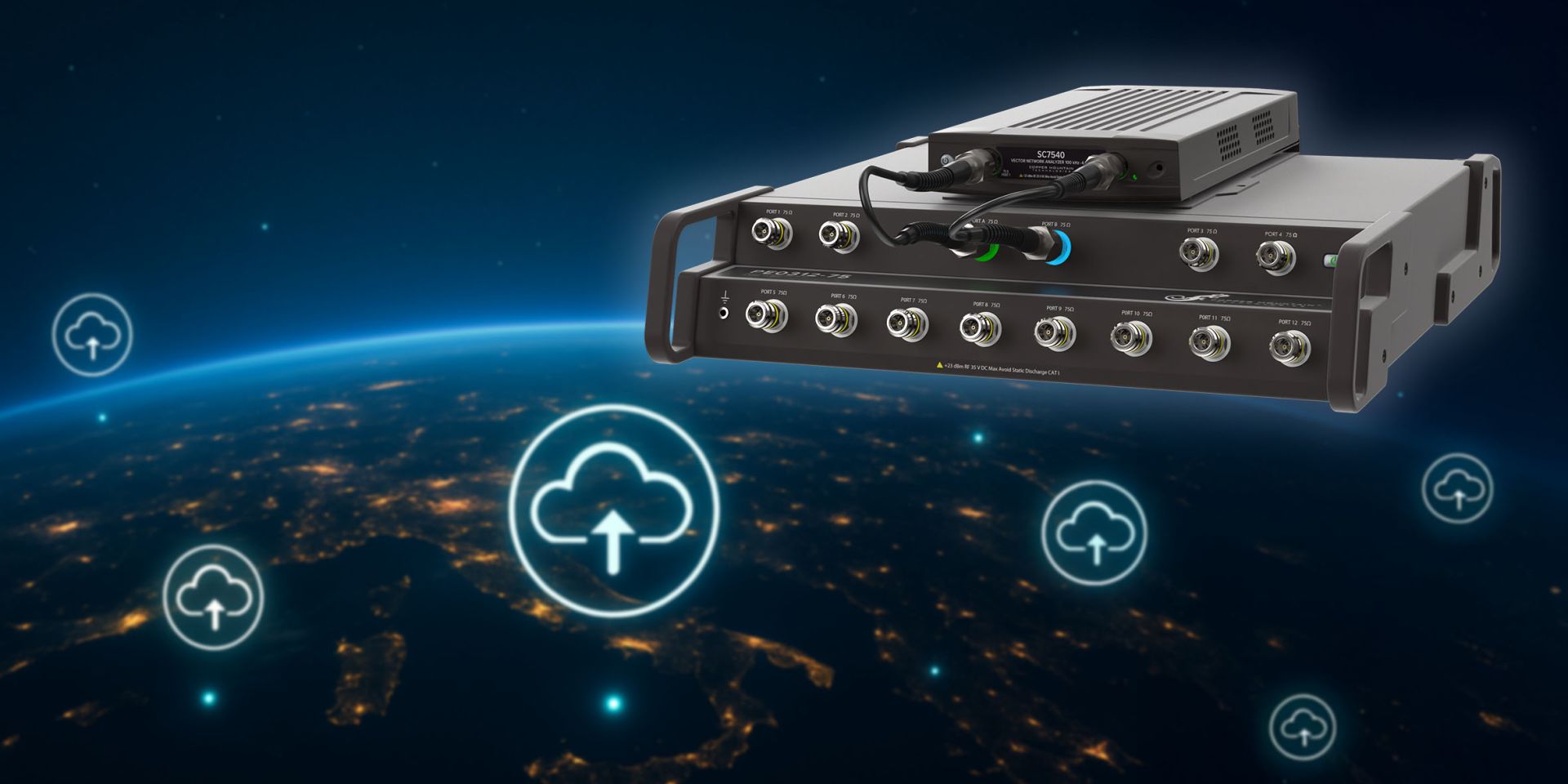 Produktneuheit: PE0312 75 Port Extender für 75 Ω VNA-Systeme – Mehr Effizienz. Mehr Ports. Weniger Aufwand.