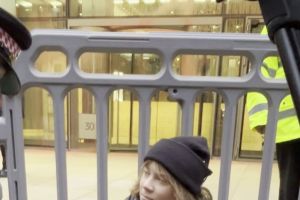 Protestaktion in London - Greta Thunberg