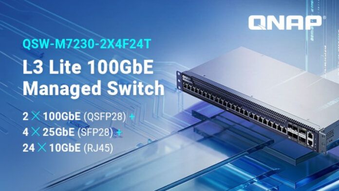 QNAP stellt QSW-M7230-2X4F24T L3 Lite 100GbE Managed Switch vor