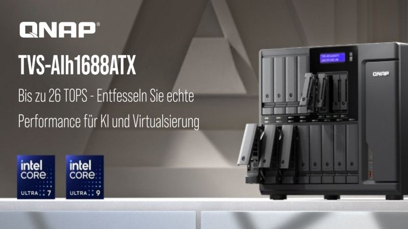 QNAP stellt TVS-AIh1688ATX AI NAS mit 36 TOPS für KI und Virtualisierung vor