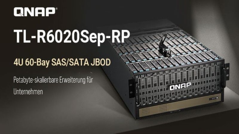 QNAP veröffentlicht das TL-R6020Sep-RP 4U 60-Bay High-Density SAS/SATA JBOD
