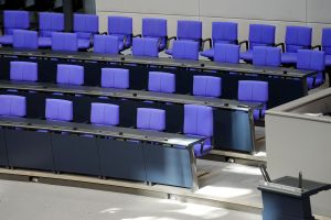 Regierungsbank im Bundestag