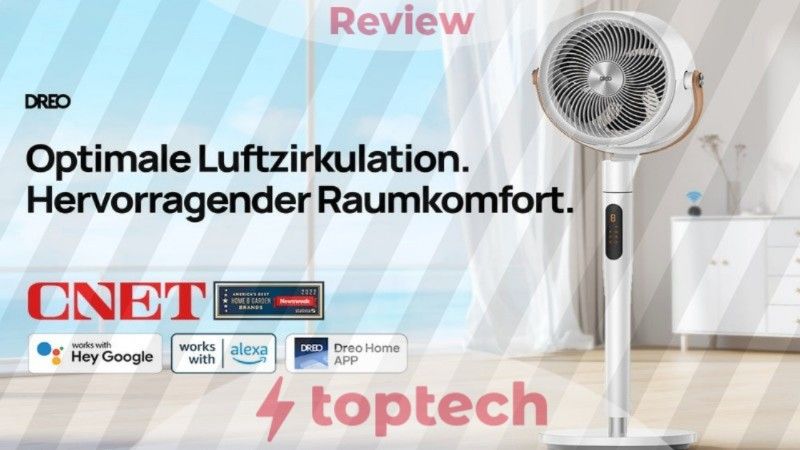 Review: Dreo TurboPoly 513S Ventilator: Smarte Frische mit maximaler Reichweite
