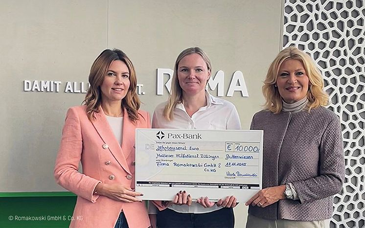 ROMA Dämmsysteme spendet 10.000 Euro an Malteser Hilfsdienst in Dillingen