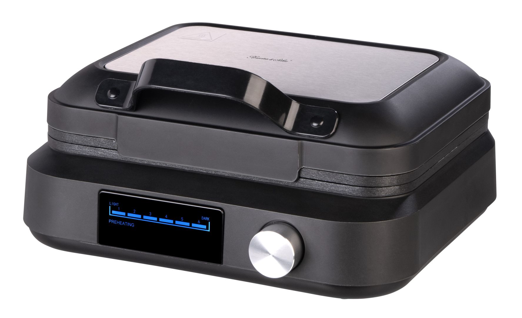 Rosenstein & Söhne Doppelwaffeleisen für belgische Waffeln, 6 Zeit-Programme, 1.500 Watt