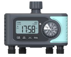 Royal Gardineer Digitaler Bewässerungscomputer BWC-300 mit Display, 4 Zonen, programmierbar