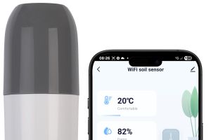 Royal Gardineer Smarter WLAN-2in1-Bodenfeuchtigkeits- und Temperatursensor SUN-155 mit App
