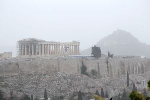 Saharastaub in Athen