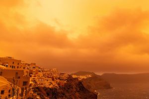 Sandsturm über der Ägäis