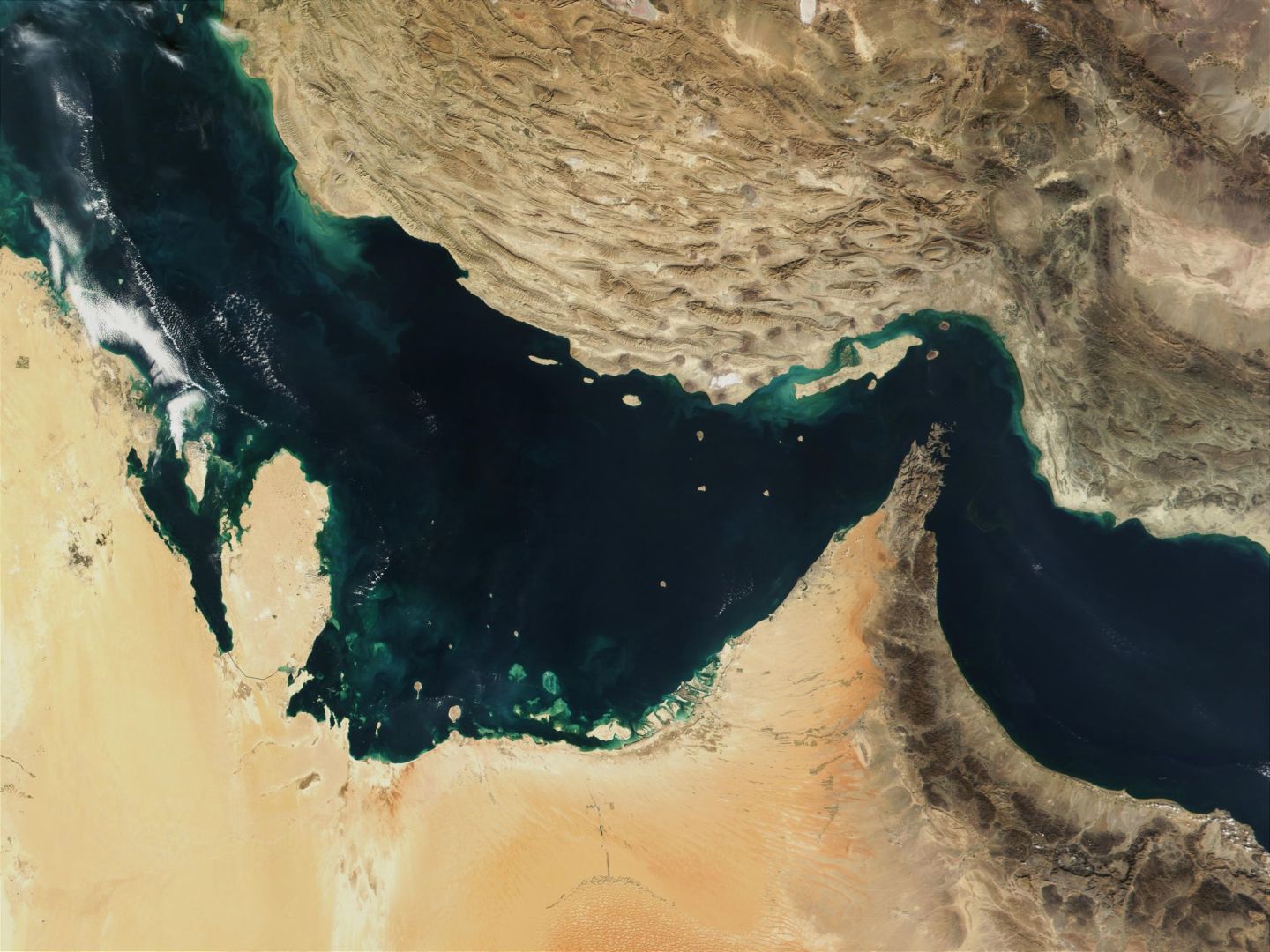 Satellitenaufnahme des Persischen Golfs