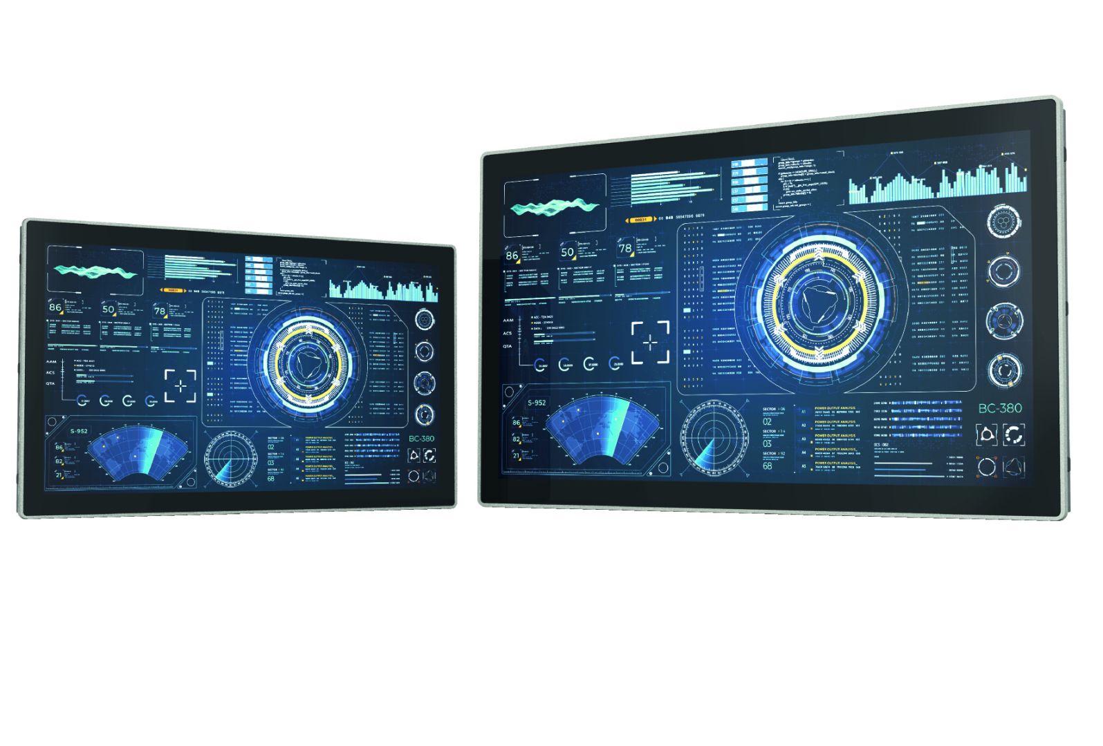 Schmaler Rahmen, einfache Integration - Industrie-Displays für moderne HMI-Konzepte