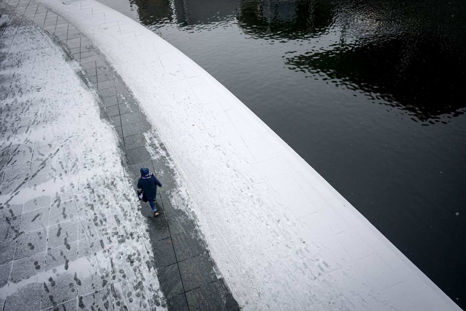 Schnee im Regierungsviertel