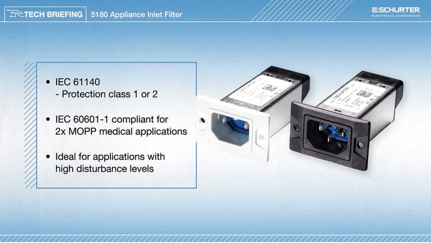 SCHURTER 5180 – Gerätestecker-Filter mit IP67 – sicher, dicht und zuverlässig