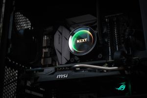 Schwarze Msi Nzxt Computersystemeinheit
