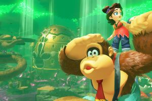 Screenshot aus dem Videospiel «Donkey Kong Bananza»