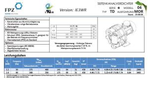 Seitenkanalverdichter e04TD 2,2 kW – Zuverlässige Druckluft für pneumatische Förderprozesse in der Industrie