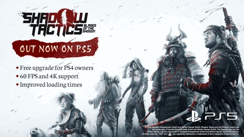 Shadow Tactics: Blades of the Shogun – Zurück auf der PlayStation 5