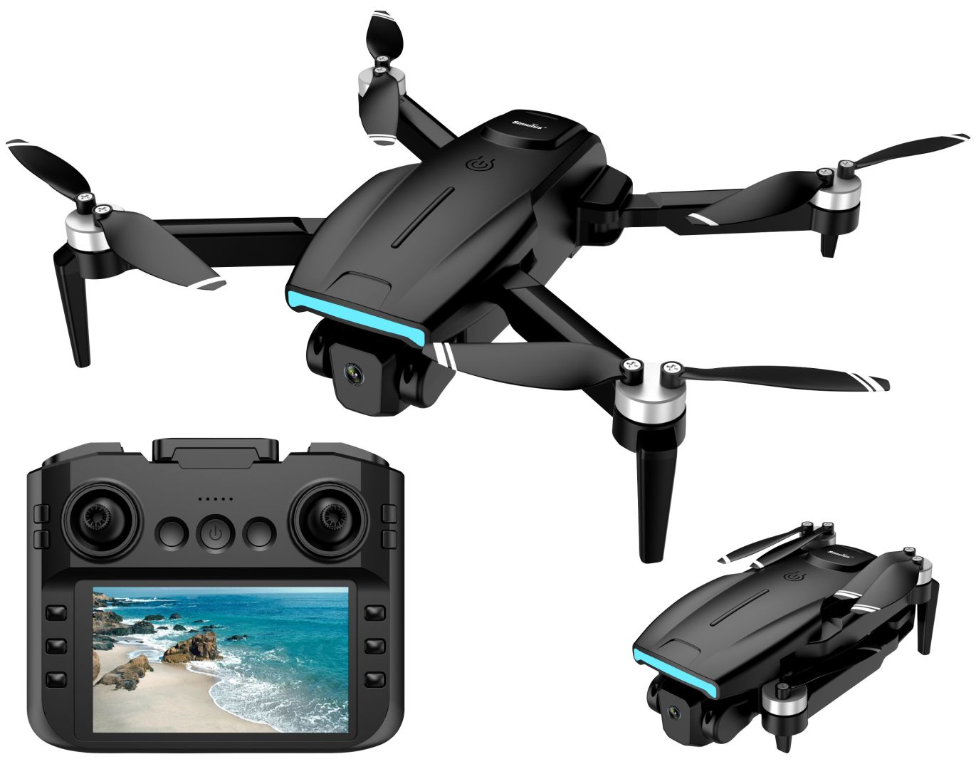 Simulus Faltbare RC-GPS-Drohne GH-725 mit 4K-Kamera, 4,5