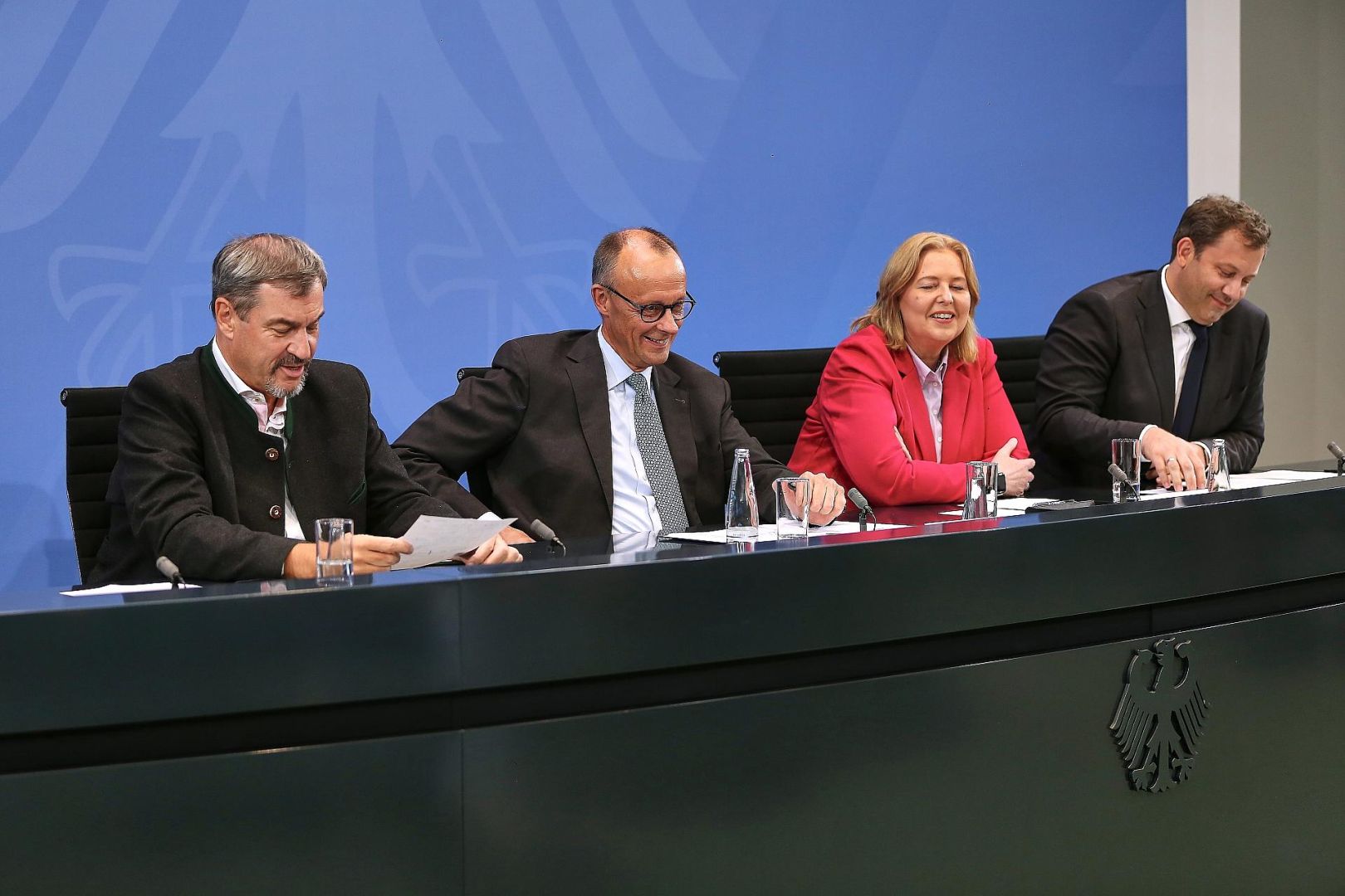 Söder, Merz, Bas und Klingbeil am 03.09.2025