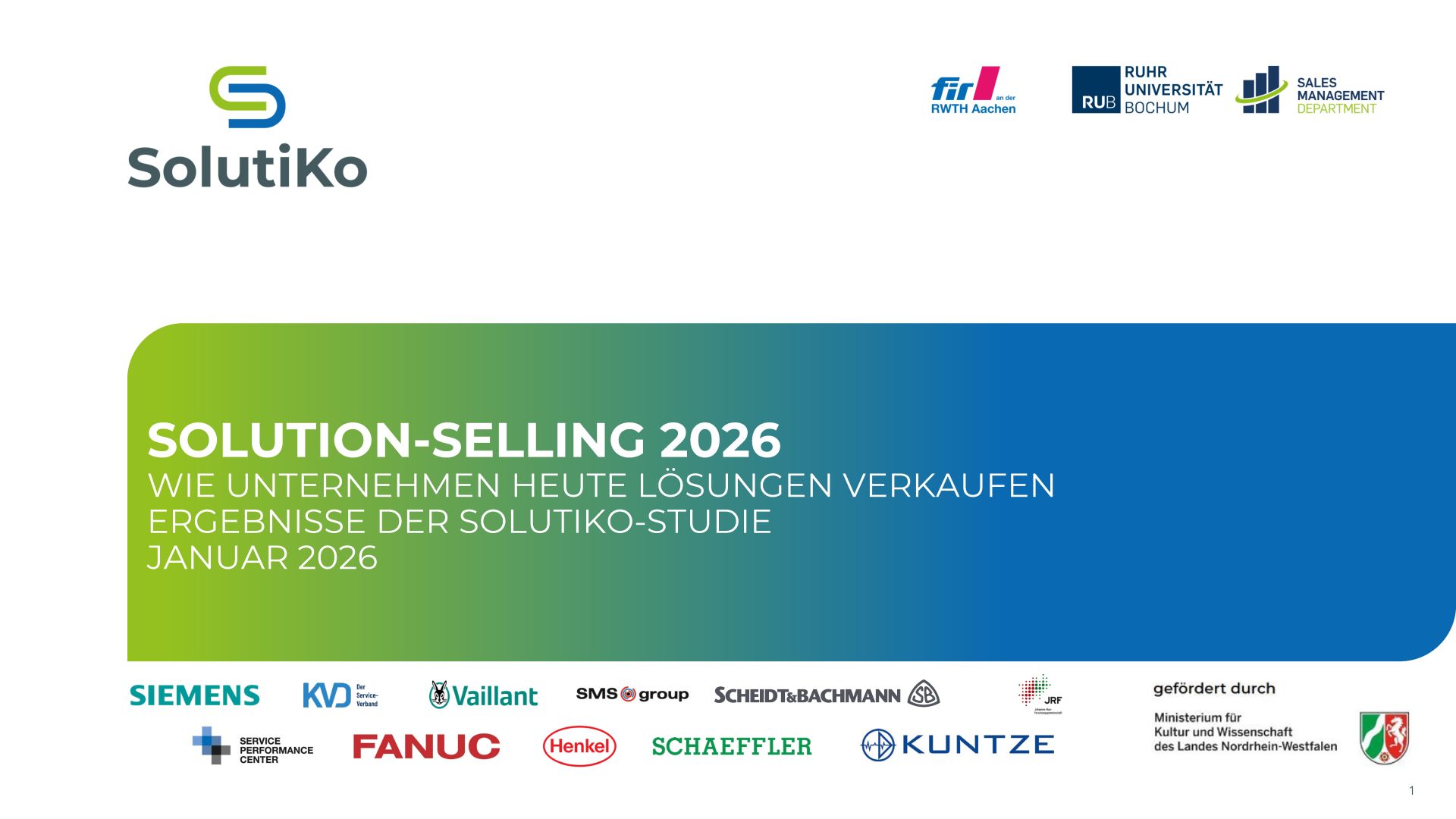 Solution-Selling 2026: Studie zeigt, wie Industrieunternehmen den Wandel vom Produkt- zum Lösungsanbieter meistern