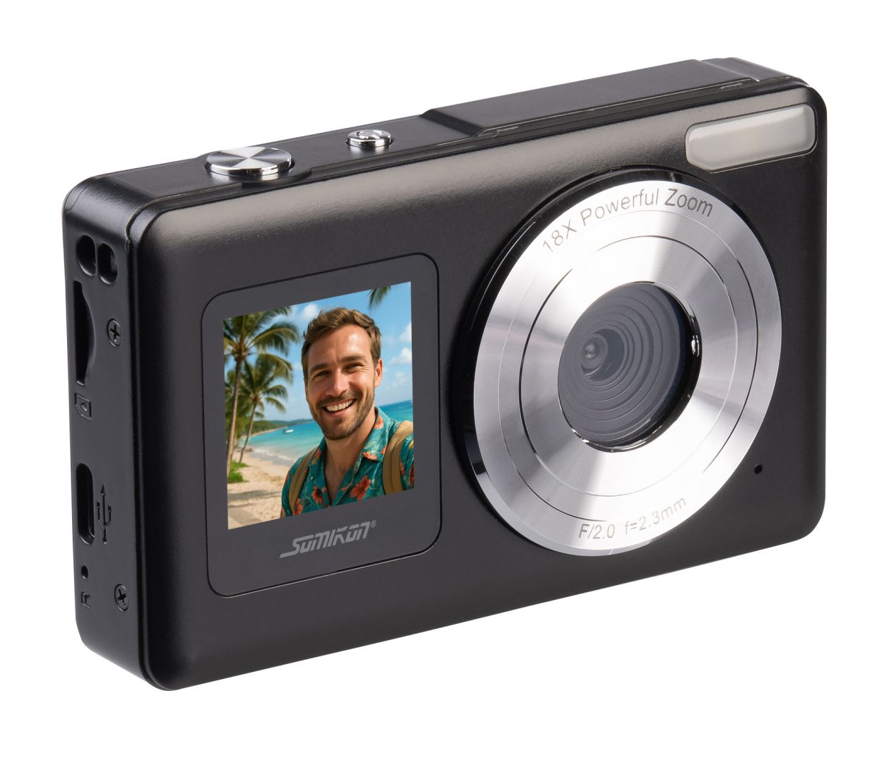 Somikon Full-HD-Digitalkamera, 4K interpoliert, 2 Displays, 18x-Digitalzoom