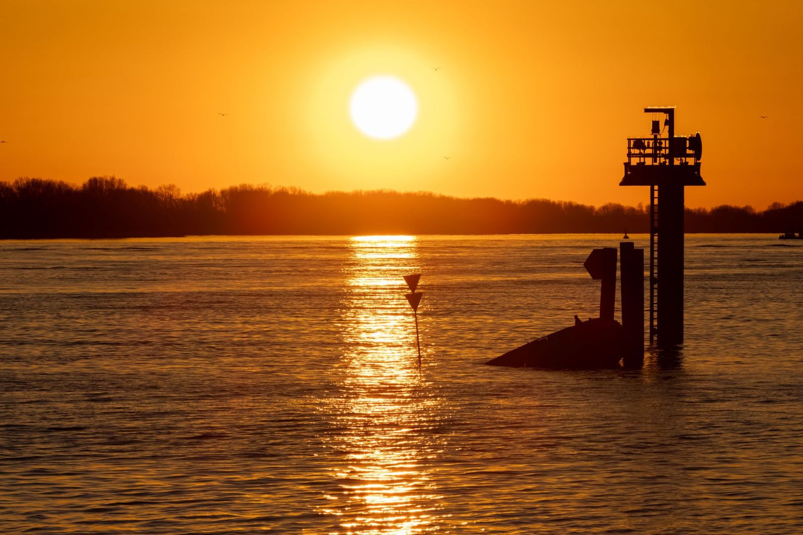 Sonnenuntergang in Hamburg