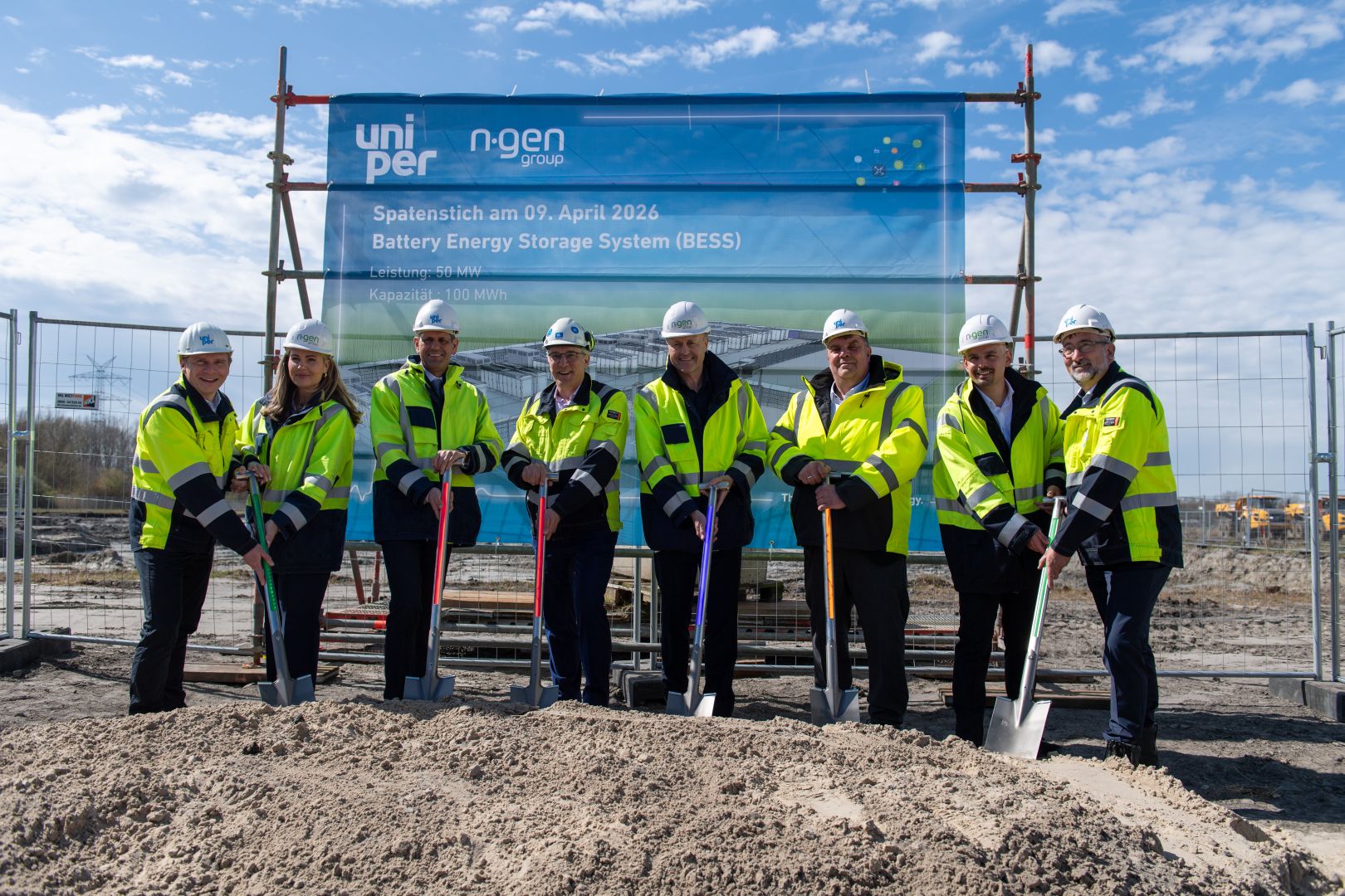 Spatenstich für systemdienlichen 50-Megawatt-Batteriespeicher in Wilhelmshaven